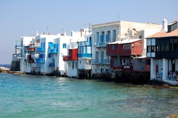 La pequeña Venecia uno de los parajes más famosos de la isla de Mykonos (Grecia) CRUCEROS BARATOS MYKONOS